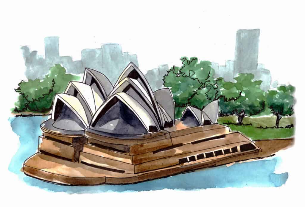 Sydney Opera House, Urban sketching in Australia