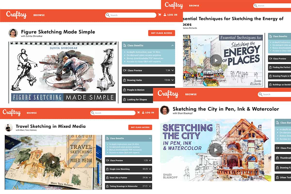 5 Essential Craftsy Courses for Urban Sketching