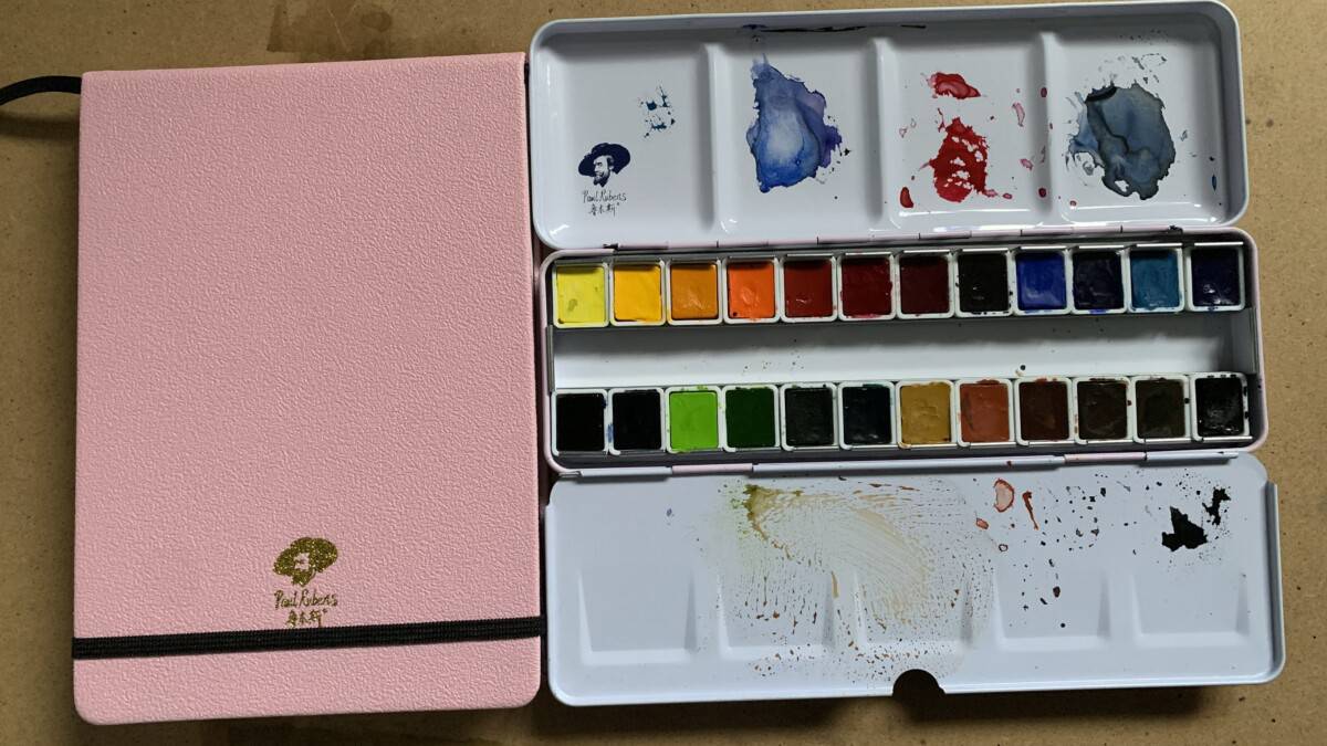 Paul Rubens Professional Watercolor Paint Set 24 Vivid Colors